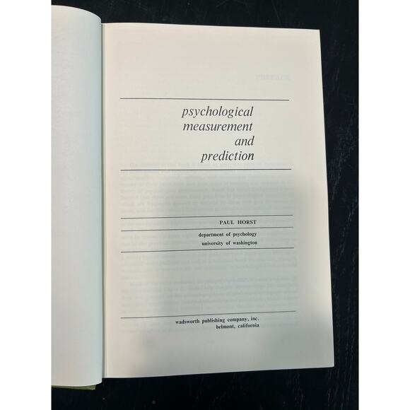 Psychological Measurements & predictions- Horst-green with notes- 1966- used - Picture 7 of 7